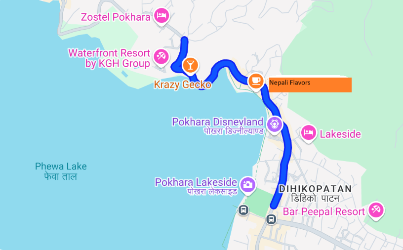 Restaurant location map